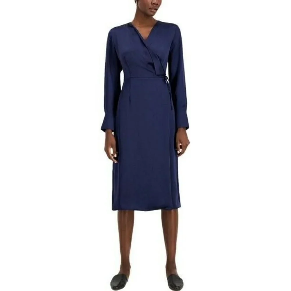 Alfani Wrap Modern Icon Long sleeves Dress. Size 12. New With Tags $99